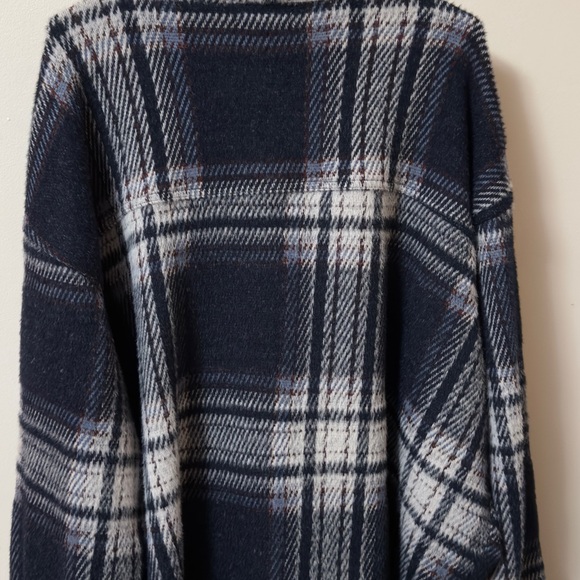 Maurices Navy and White Plaid Button-Down Shirt - Picture 2 of 5